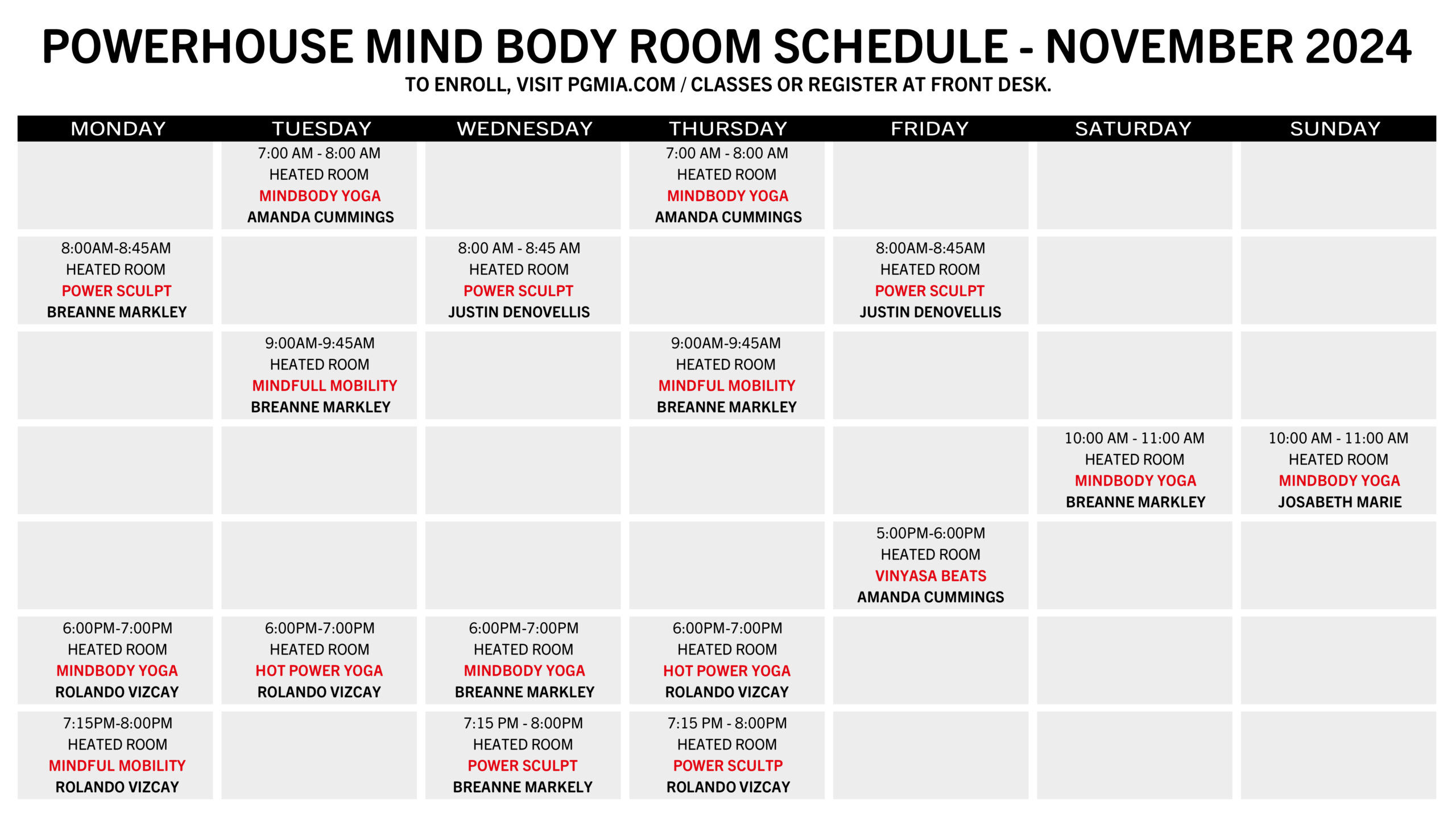 MINDBODY ROOM MIAMI